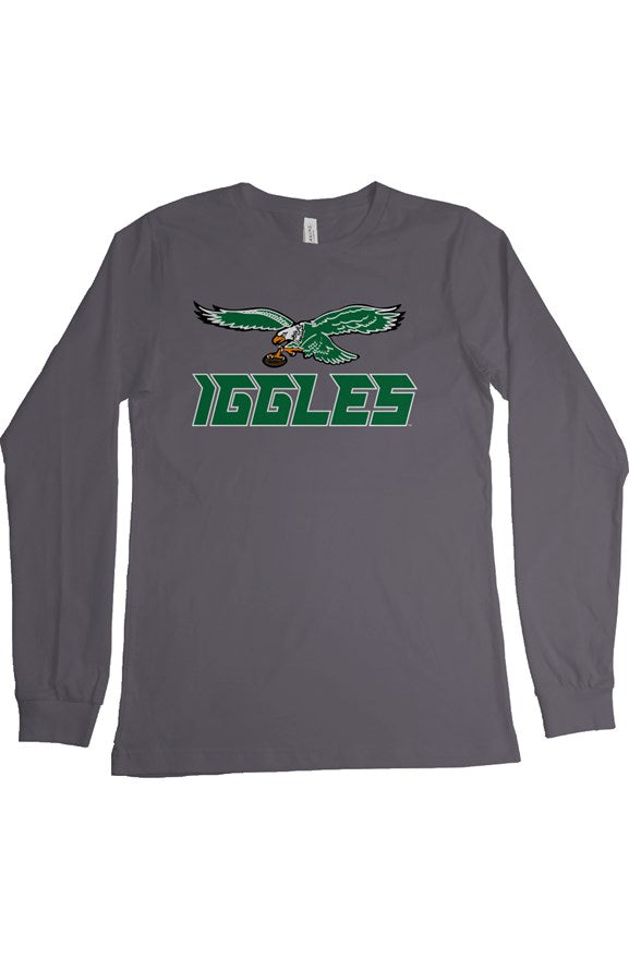 Iggles Premium Gray Long Sleeve T Shirt – All Things Philly