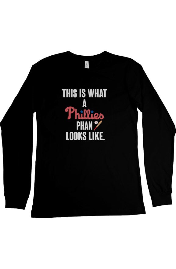 Phillies Phan Premium Black Long Sleeve Tee – All Things Philly