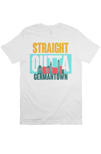 STRAIGHT OUTTA GERMANTOWN Custom White Unisex Tee