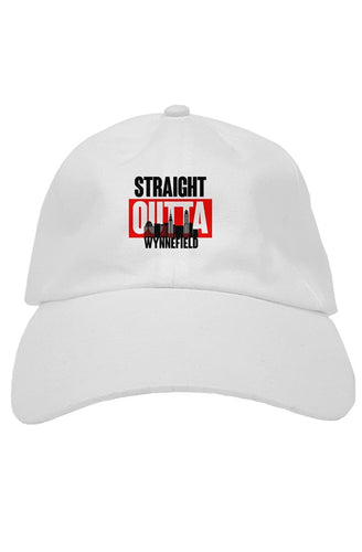 STRAIGHT OUTTA WYNNEFIELD Custom White Unisex Dad Hat premium dad hat