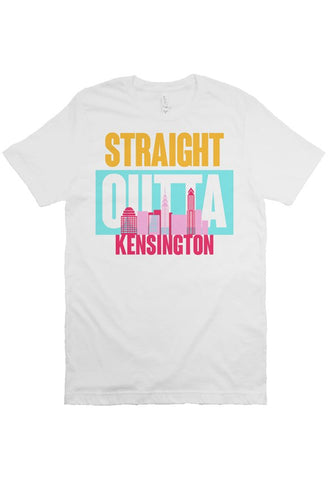 STRAIGHT OUTTA KENSINGTON Custom White Unisex Tee