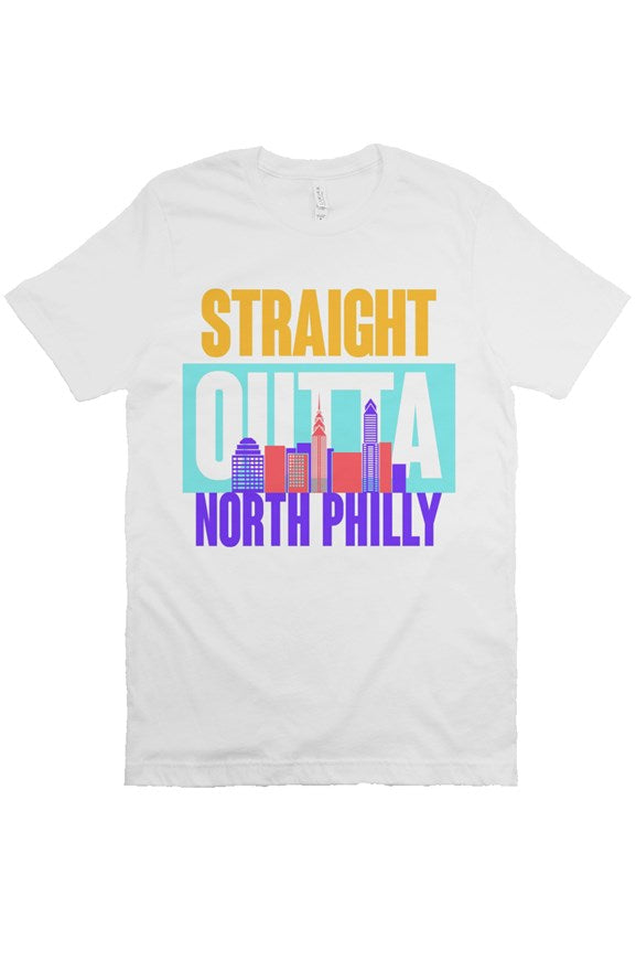 STRAIGHT OUTTA NORTH PHILLY Custom White Unisex Tee