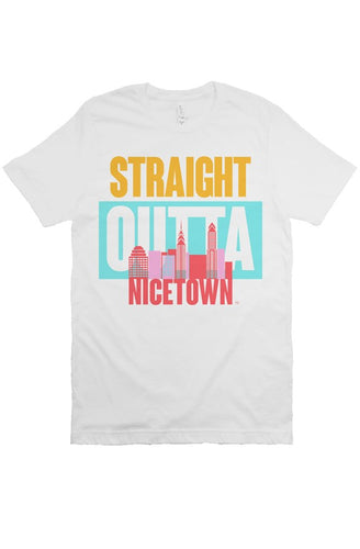 STRAIGHT OUTTA NICETOWN Custom White Unisex Tee