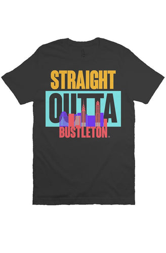 STRAIGHT OUTTA BUSTLETON Custom Black Unisex Tee