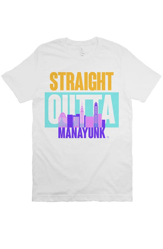 STRAIGHT OUTTA MANAYUNK Custom White Unisex Tee