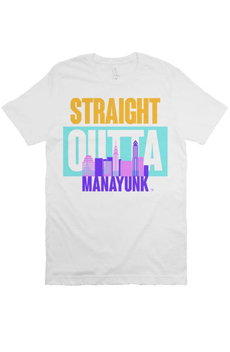 STRAIGHT OUTTA MANAYUNK Custom White Unisex Tee