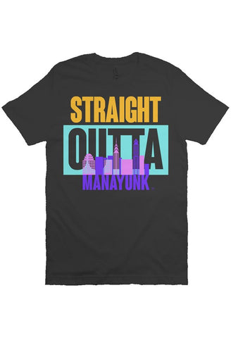 STRAIGHT OUTTA MANAYUNK Custom Black Unisex Tee