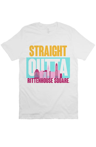 STRAIGHT OUTTA RITTENHOUSE SQUARE Custom White Unisex Tee