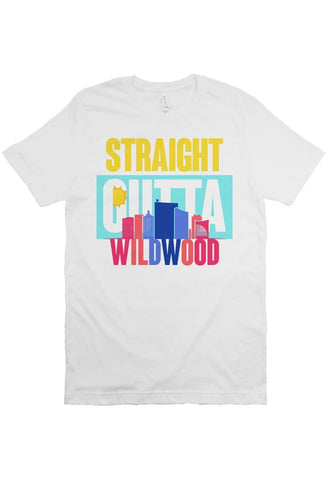 STRAIGHT OUTTA WILDWOOD Custom White Unisex Tee