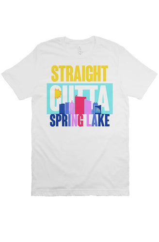 STRAIGHT OUTTA SPRING LAKE Custom White Unisex Tee