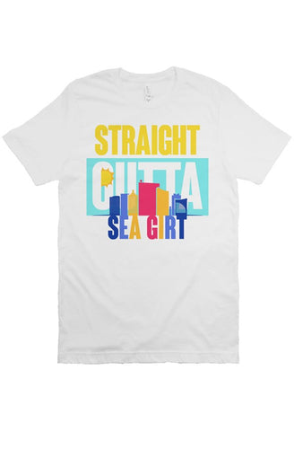 STRAIGHT OUTTA SEA GIRT Custom White Unisex Tee