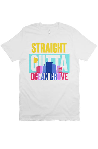 STRAIGHT OUTTA OCEAN GROVE Custom White Tee