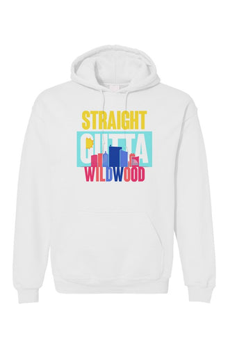 STRAIGHT OUTTA WILDWOOD Custom White Unisex Hoodie