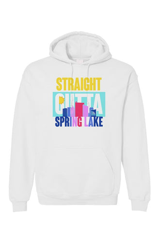 STRAIGHT OUTTA SPRING LAKE Custom White Unisex Hoodie