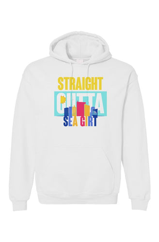 STRAIGHT OUTTA SEA GIRT Custom White Unisex Hoodie