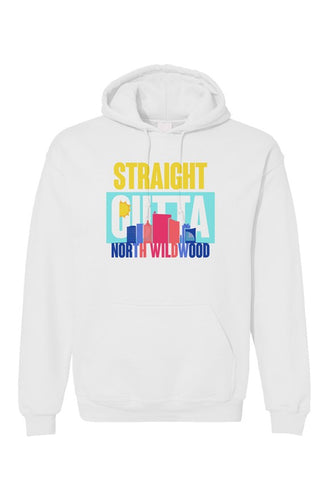 STRAIGHT OUTTA NORTH WILDWOOD Custom White Unisex Hoodie