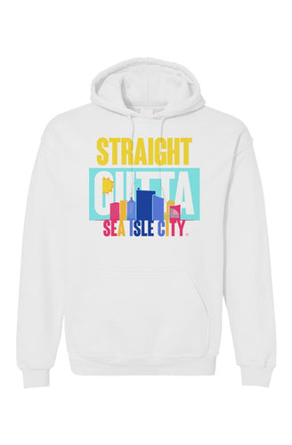 STRAIGHT OUTTA SEA ISLE CITY Custom White Unisex Hoodie