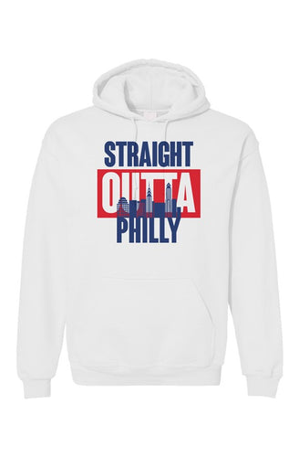 STRAIGHT OUTTA PHILLY Custom White Unisex Hoodie