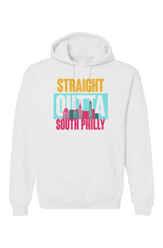 STRAIGHT OUTTA SOUTH PHILLY Custom White Unisex Hoodie