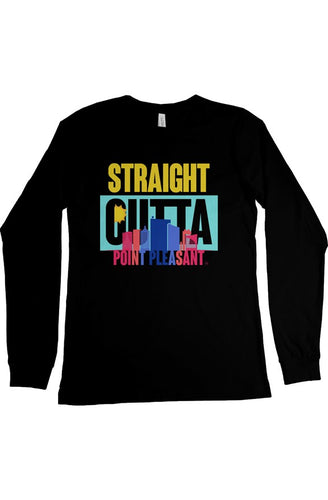 STRAIGHT OUTTA POINT PLEASANT Custom Black Long Sleeve Tee