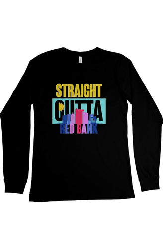 STRAIGHT OUTTA RED BANK Custom Black Long Sleeve Tee