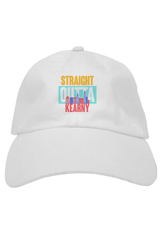 STRAIGHT OUTTA KEARNY Custom White Embroidered Hat