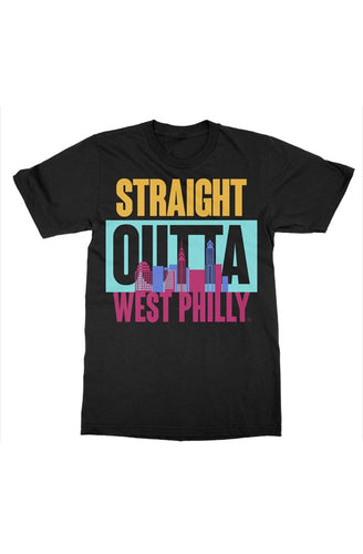 STRAIGHT OUTTA WEST PHILLY Custom Black Tee