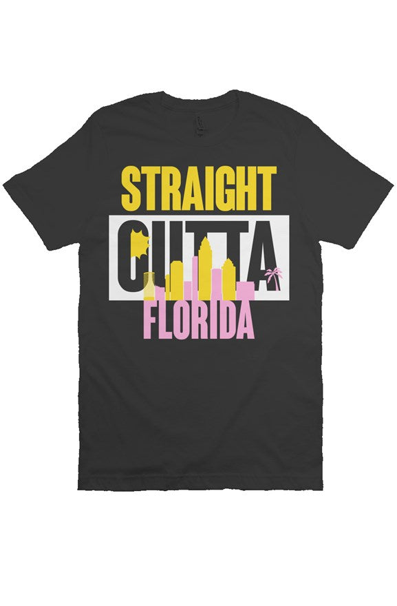 Straight Outta Florida Custom Black Tee