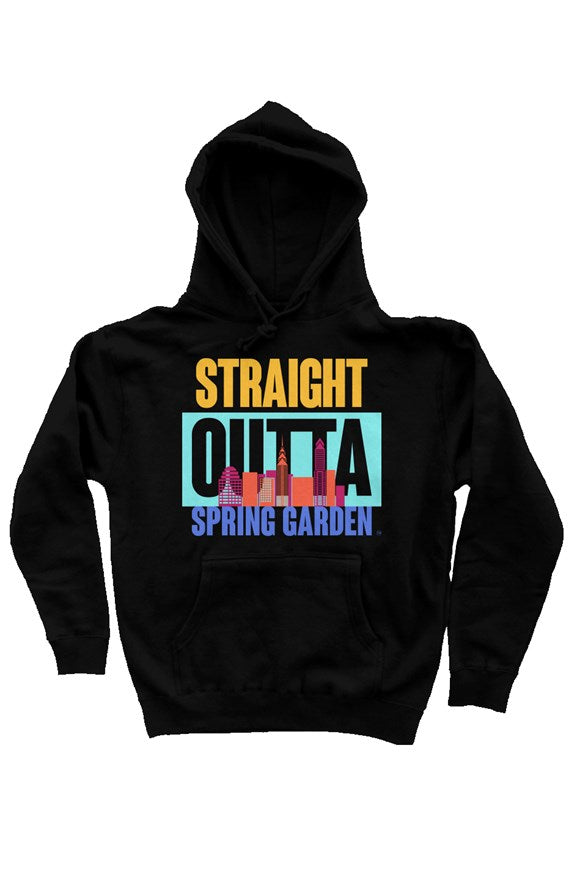 Straight Outta Spring Garden Black Hoodie