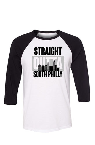 Straight Outta South Philly Premium Unisex Baseball Tee