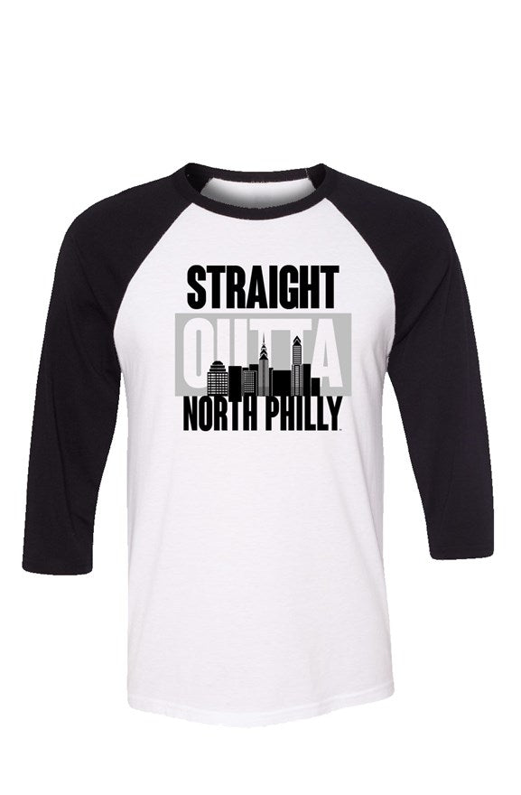 Straight Outta North Philly Premium Unisex Baseball Tee