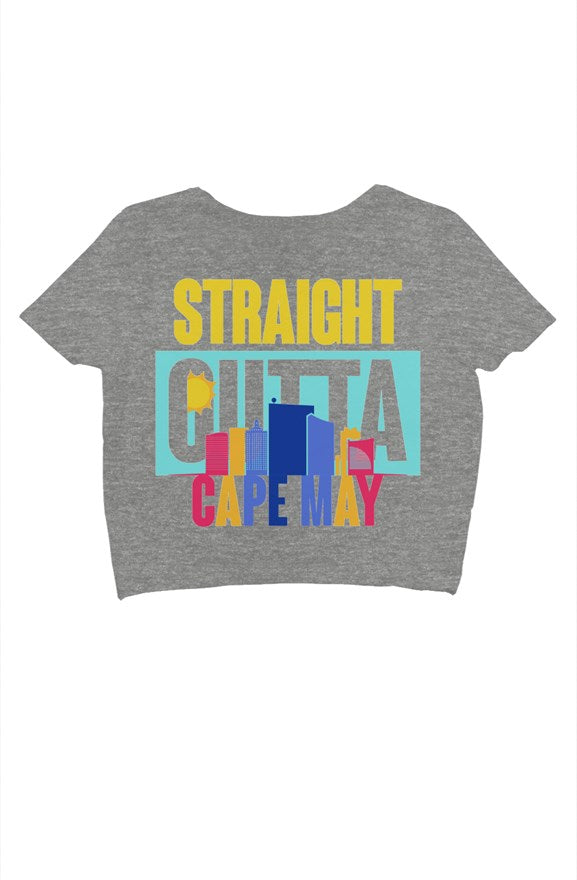 Straight Outta Cape May Premium Grey Crop Tee
