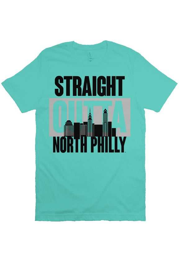 Straight Outta North Philly Premium Teal Tee