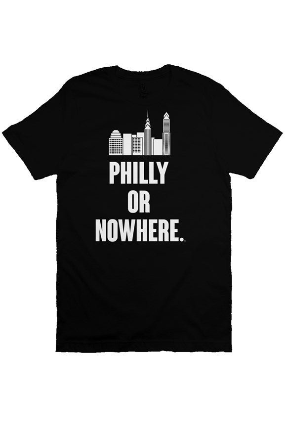 Philly Or Nowhere Premium Black Tee