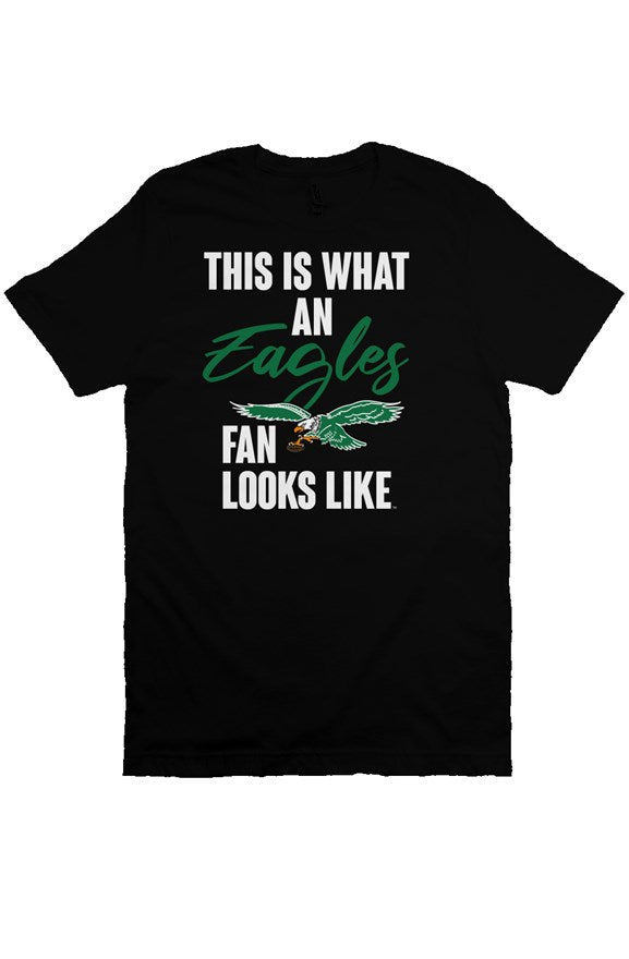 This Is What An Eagles Fan Looks Like Premium Black Tee 