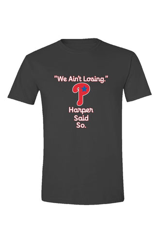 We Ain't Losing Premium Black Tee 